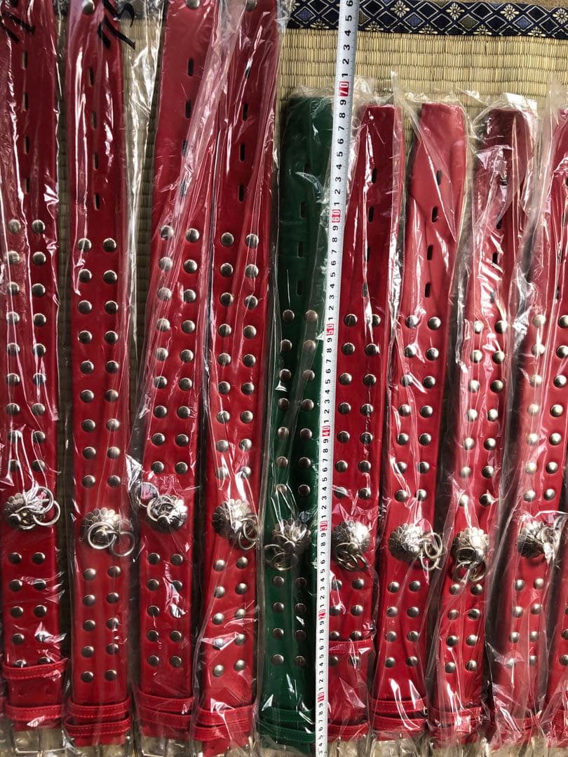 本革製スタッズ付　犬用首輪　渋い首輪　48本セット