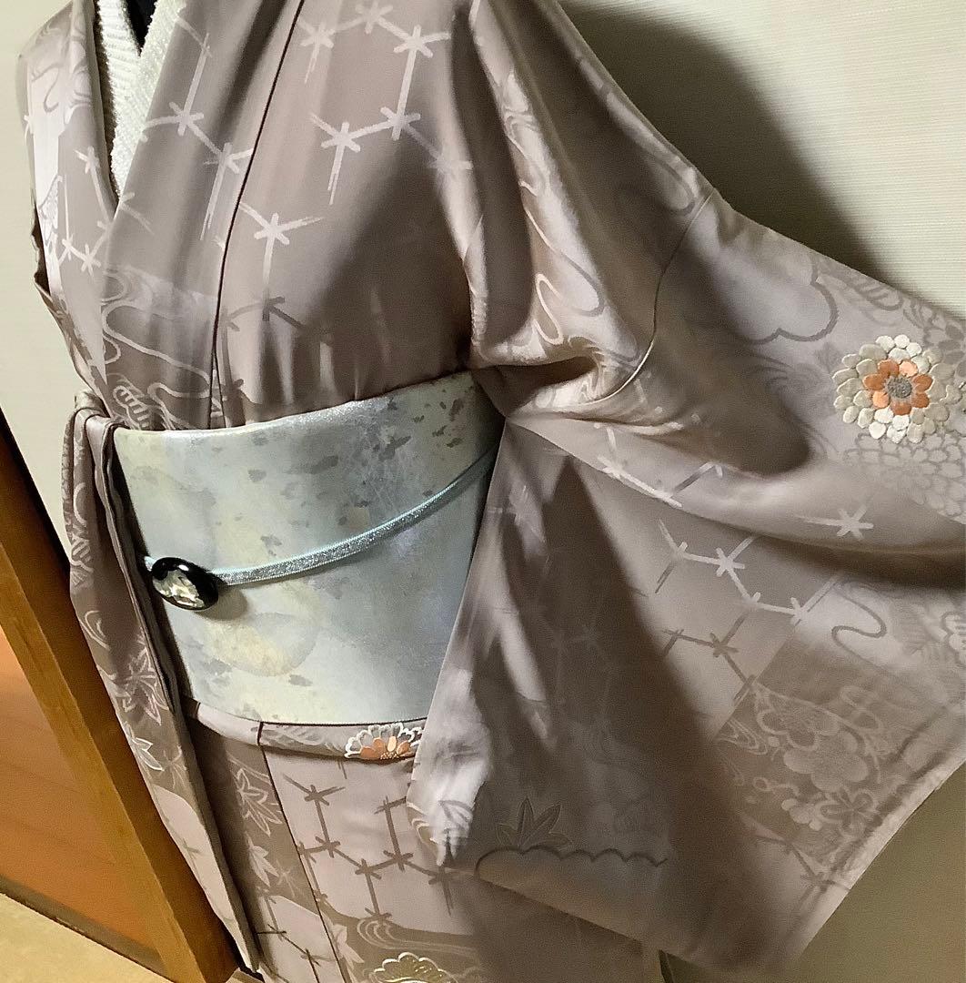 正絹訪問着　中国三大刺繍　相良刺繍　⑨( 黒留袖、紬、袋帯なども出品)