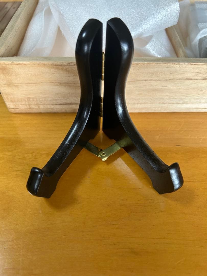 希少　輪島塗　慶塚作　星遊　銘々皿　金　プラチナ銀　2枚　木製プレートスタンド付