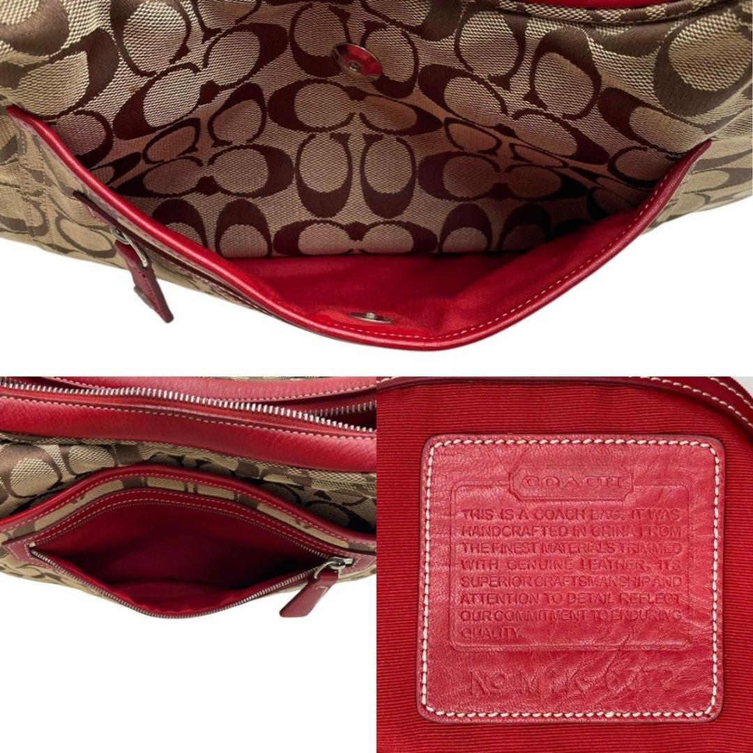 美品 コーチ ショルダーバッグ ワンショルダー キャンバス ブラウン 6070