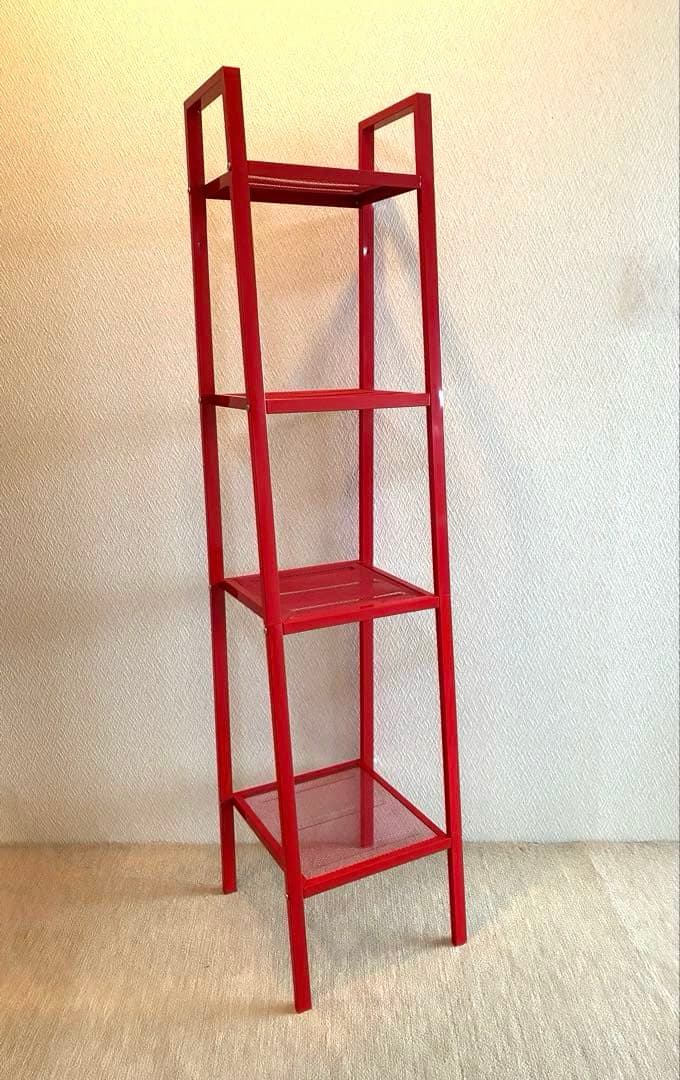 IKEA イケア　レールベリ 4段　赤色　レッド　 廃盤色