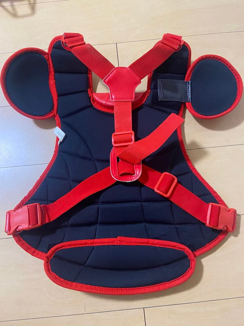 【夏キャンペーン大幅値下げ中】Mizuno キャッチャー防具フルセット　レッド