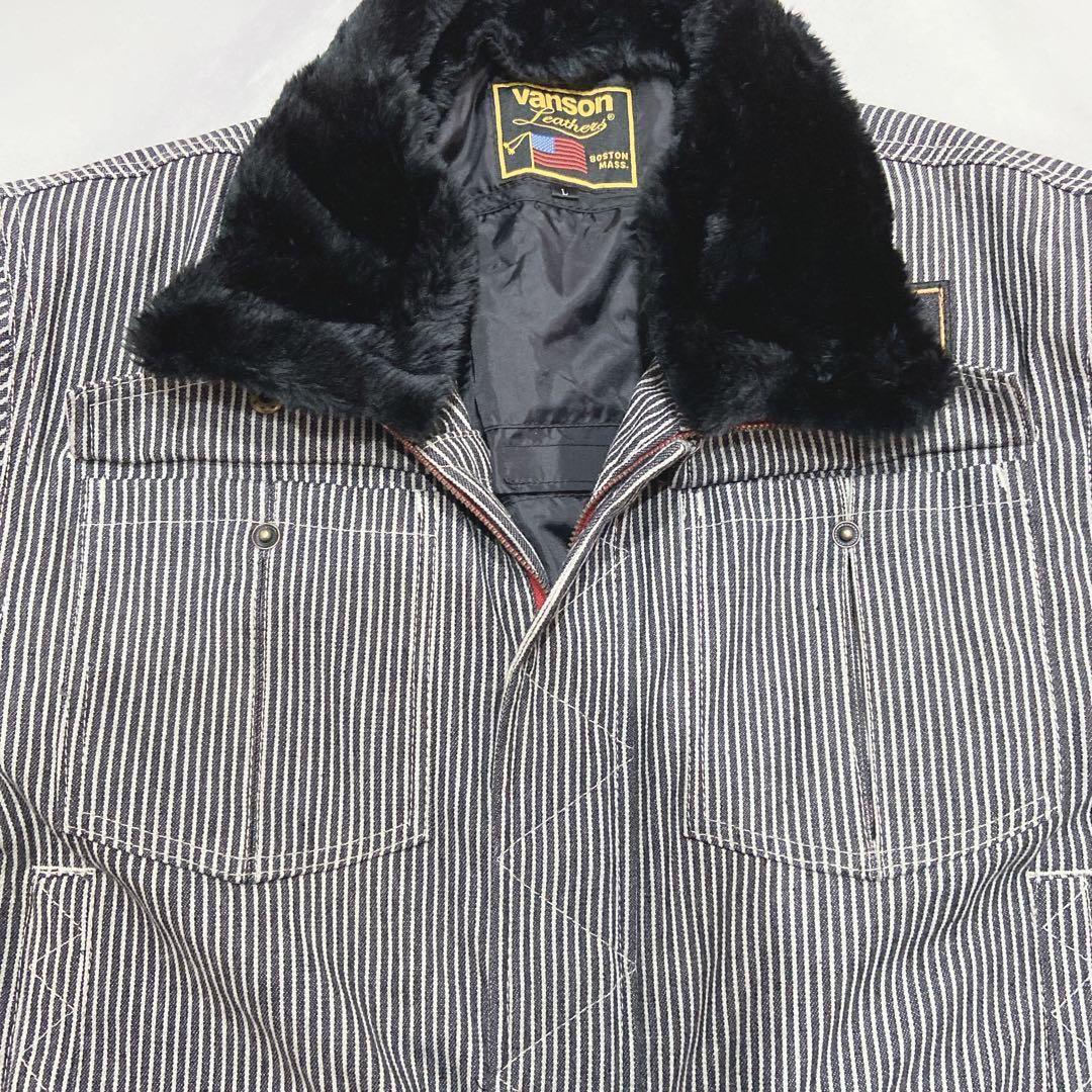 VANSON 冬用　バイクウェア　デニム　カバーオール ツナギ　 L