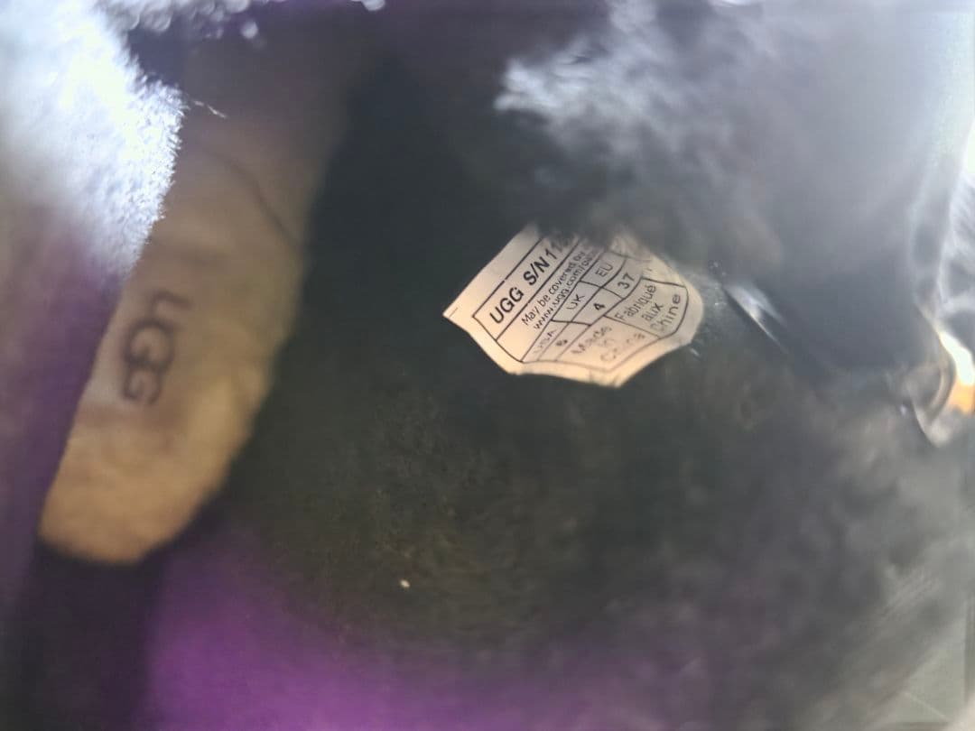 UGG ブラック ムートンブーツ 23（EU37）箱あり　美品