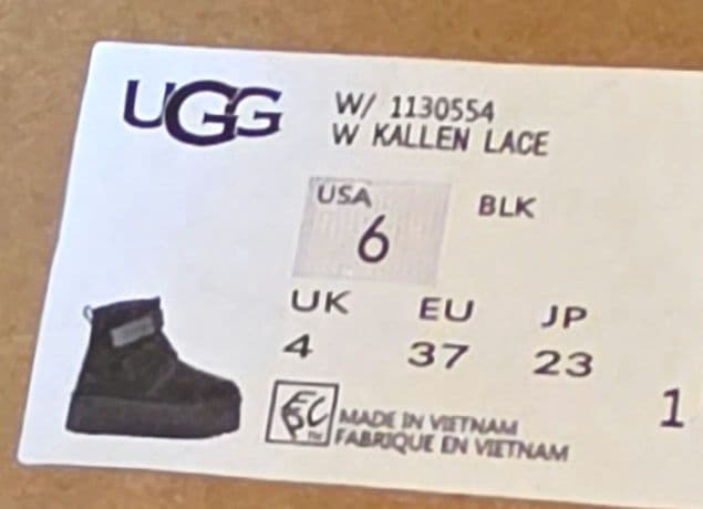 UGG ブラック ムートンブーツ 23（EU37）箱あり　美品