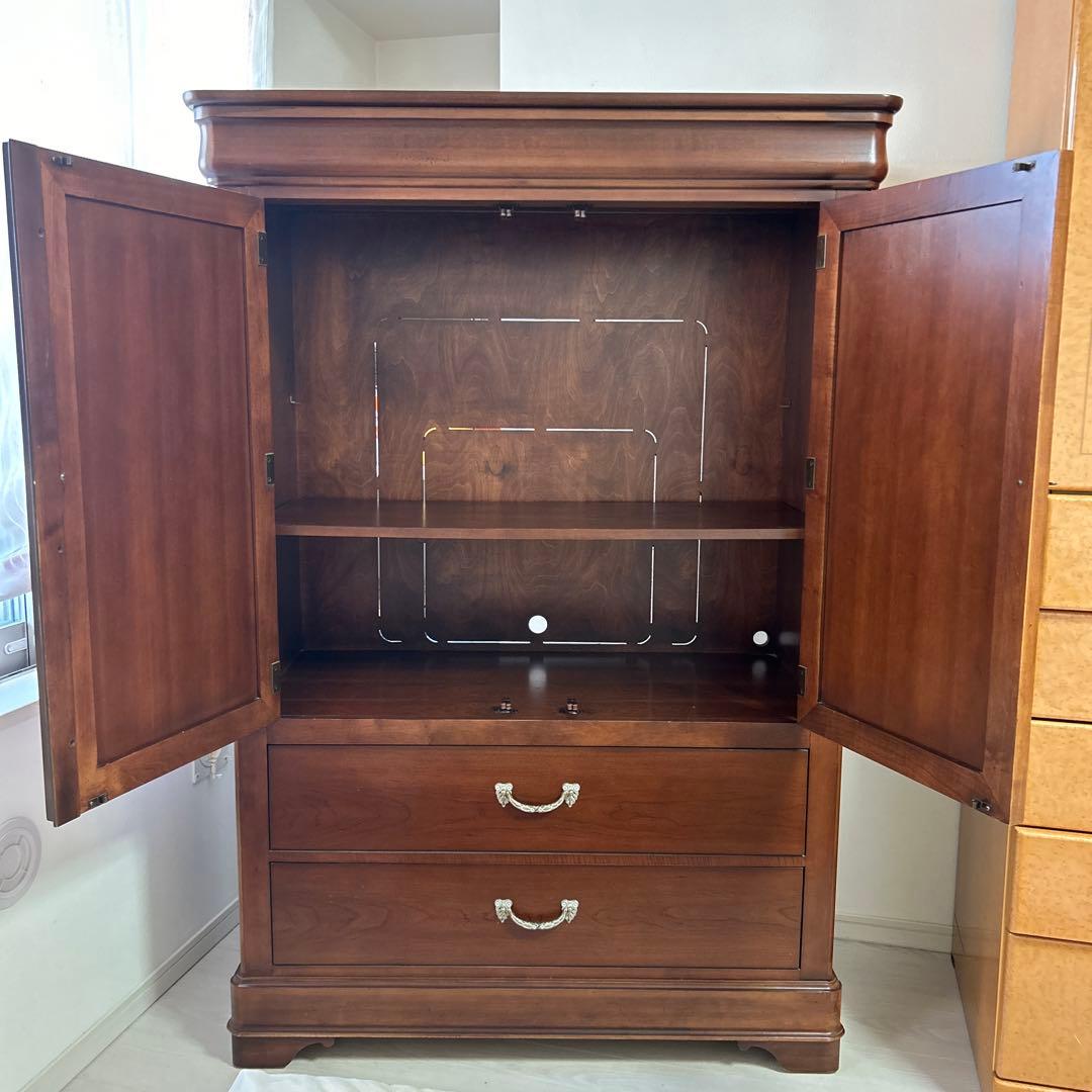 美品アンティークドレクセルテレビ収納キャビネットヴィンテージボードチェストタンス