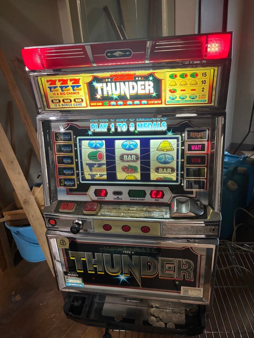 thunder サンダーV スロット　名機　実働　当時物