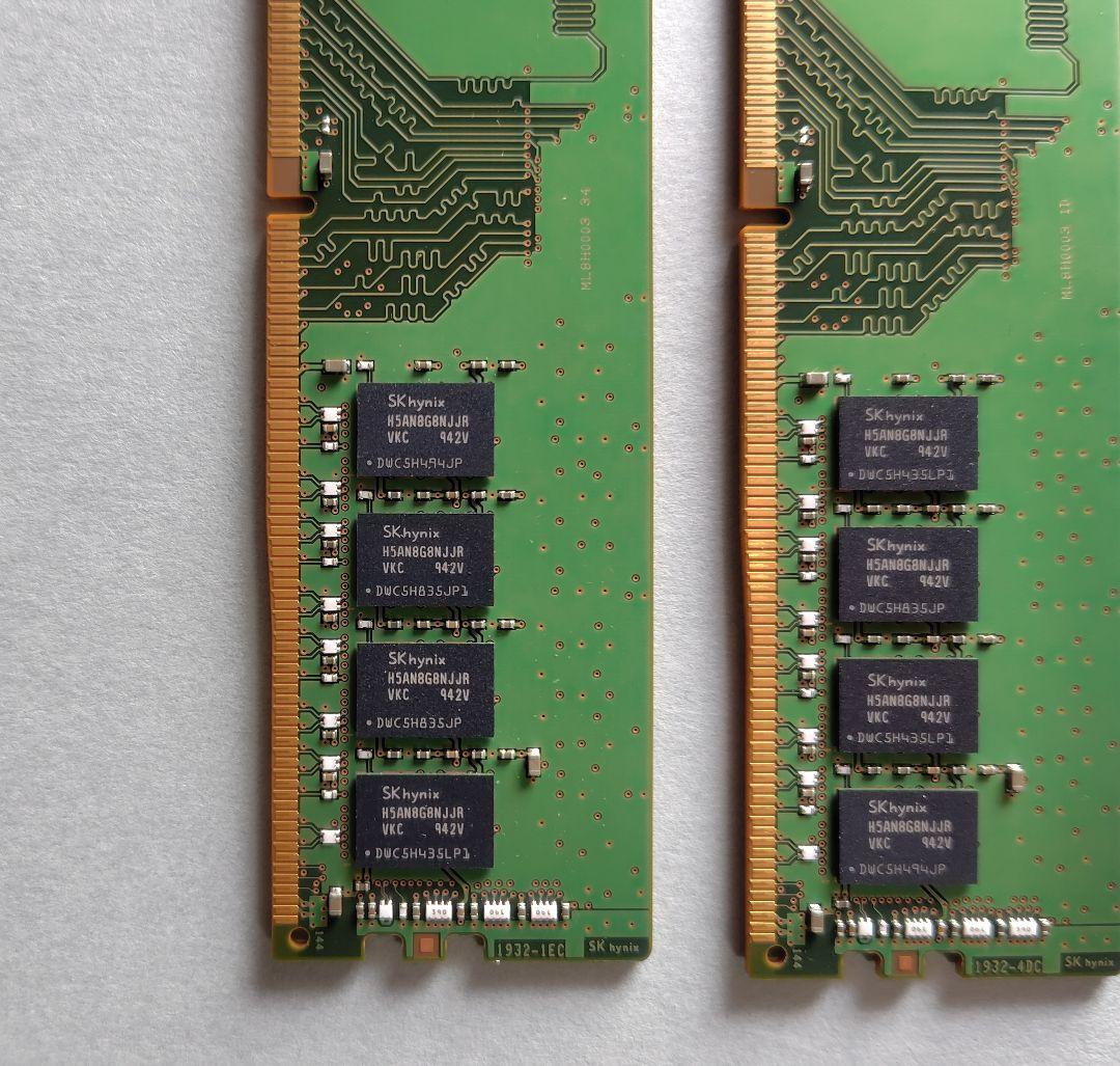 SK hynix DDR4 PC4-2666 8BG×2枚組(16GB)