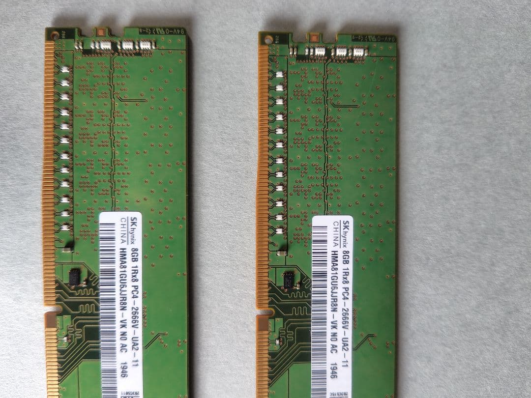 SK hynix DDR4 PC4-2666 8BG×2枚組(16GB)
