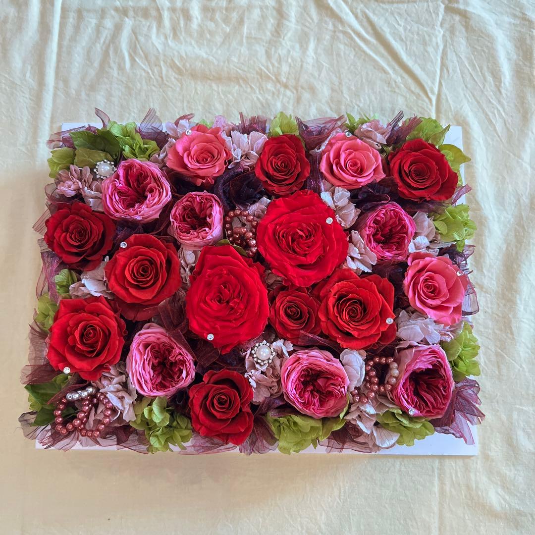 大型　額入り　クリスマス　プリザーブドフラワー　アレンジメント インテリア