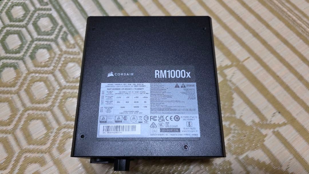 Corsair RM1000x 2024 CP-9020271-JP動作確認のみ