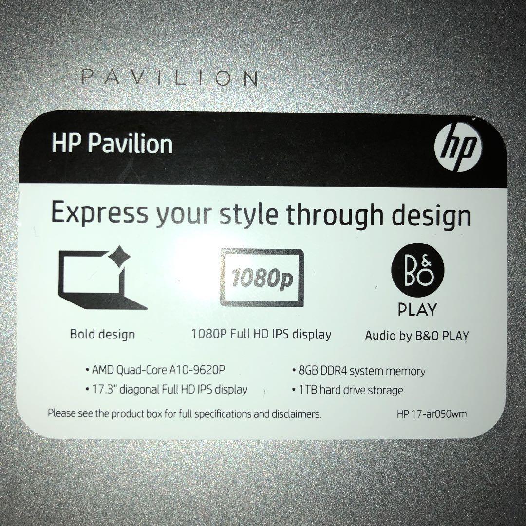 ジャンクHP Pavilion 17インチノート 8GB / 128GB SSD