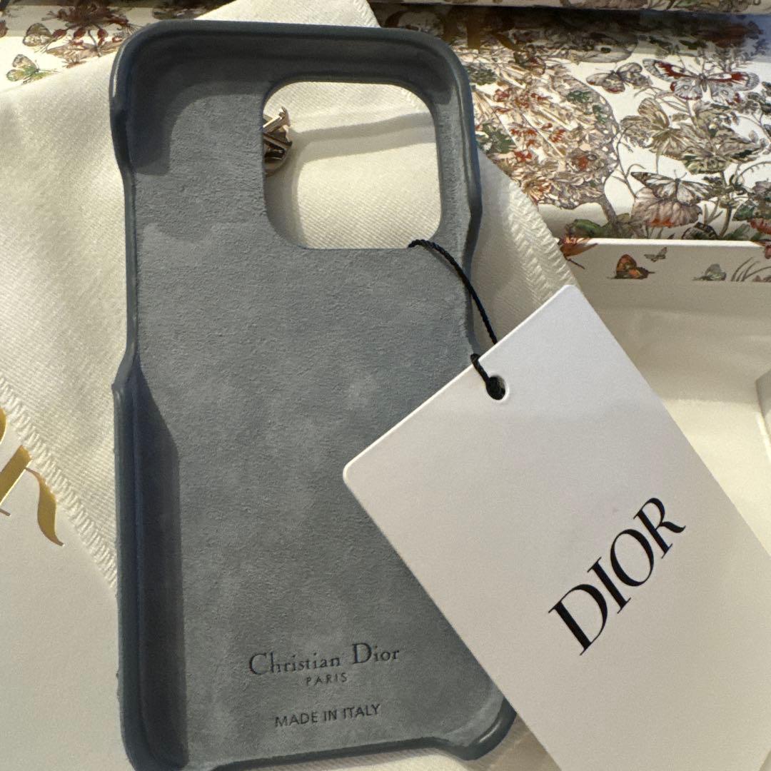 Dior入手不可正規品iPhone15proケースブルーグレー