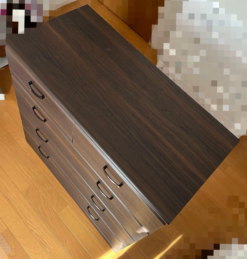 白井産業 チェスト 4段 5杯 ブラウン 取扱説明書付き