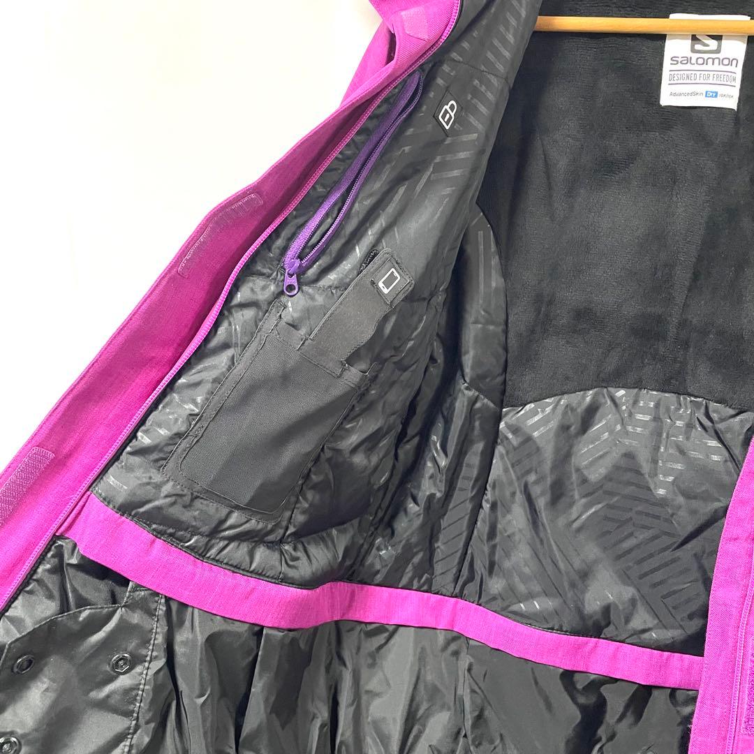 【美品】 salomon サロモン スノーボードウェアS 紫