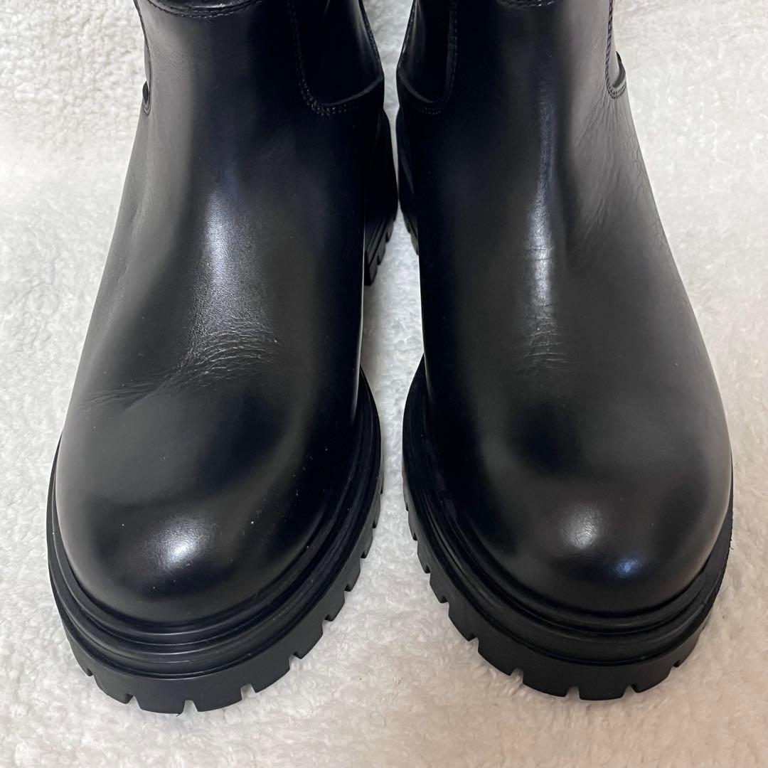 【CORSOROMA9】極美品 ロングブーツ ブラック レザー