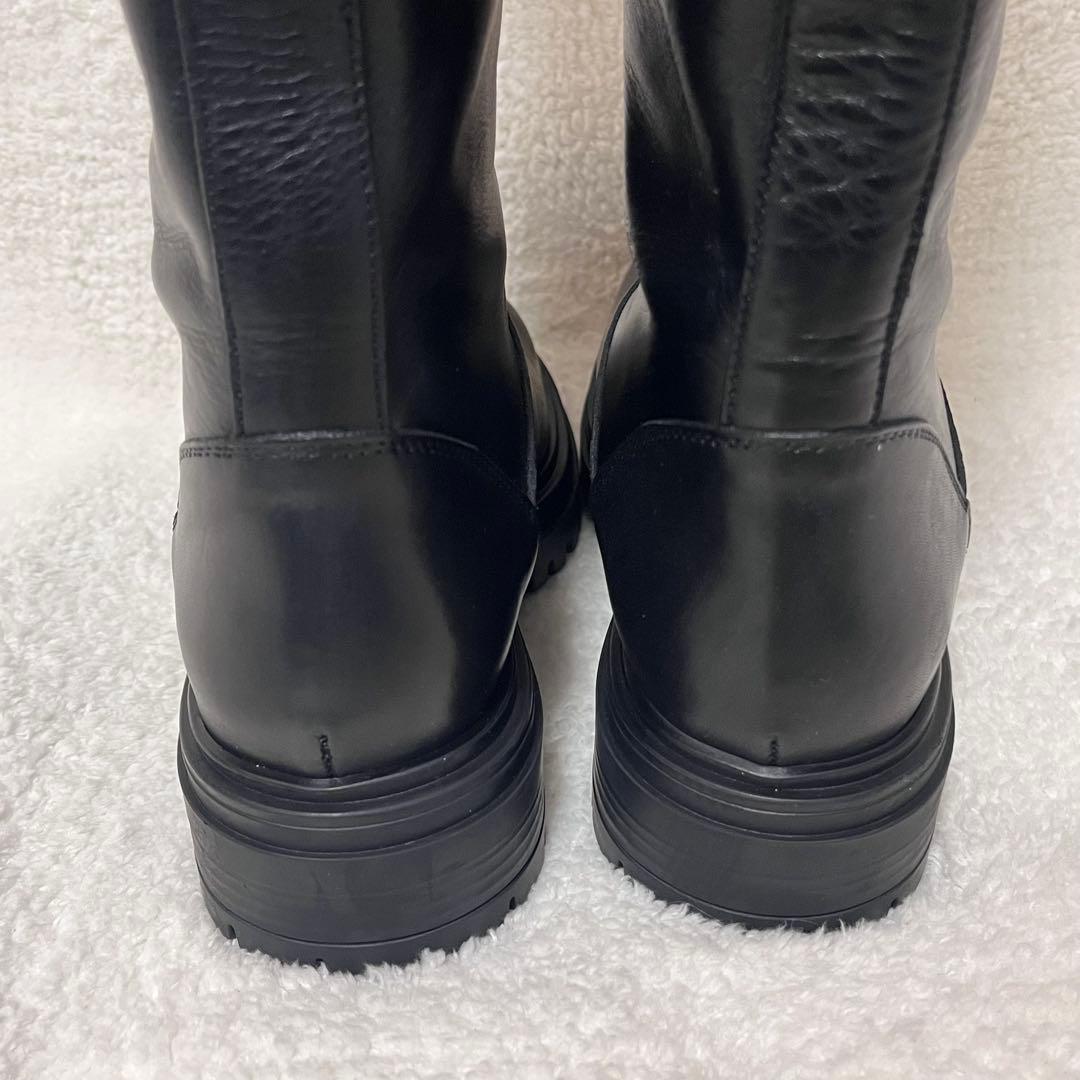 【CORSOROMA9】極美品 ロングブーツ ブラック レザー