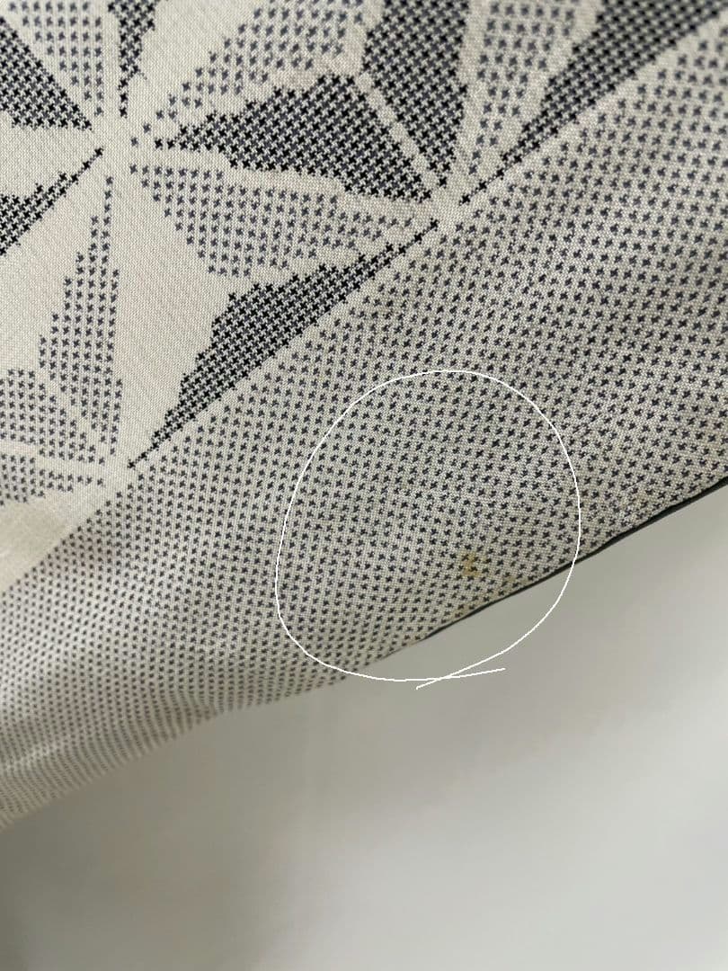 お見分け済　正絹袷　本場白大島紬単品