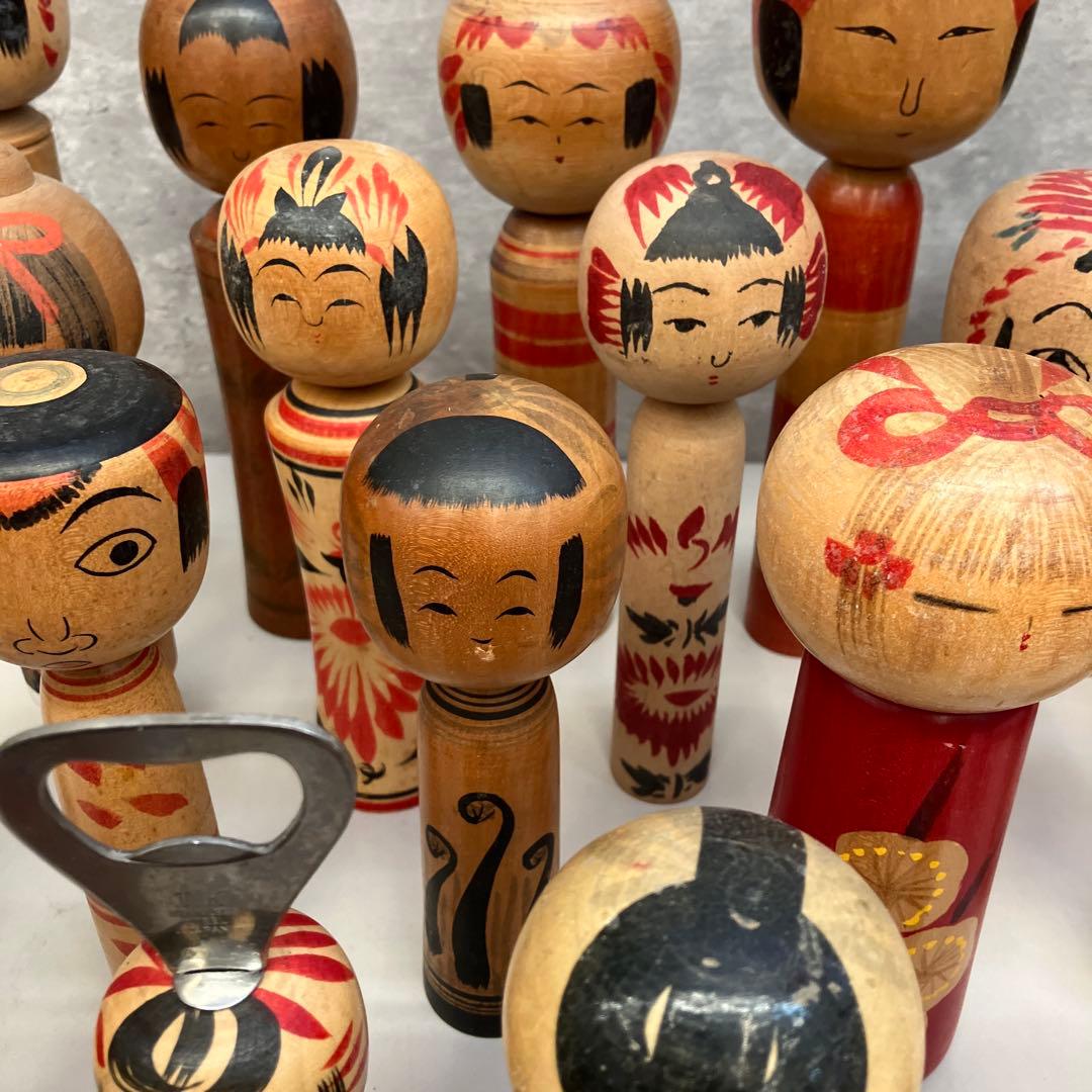 昭和レトロ こけし 小芥子 26体セット セット売り まとめ売り 木製 伝統工芸
