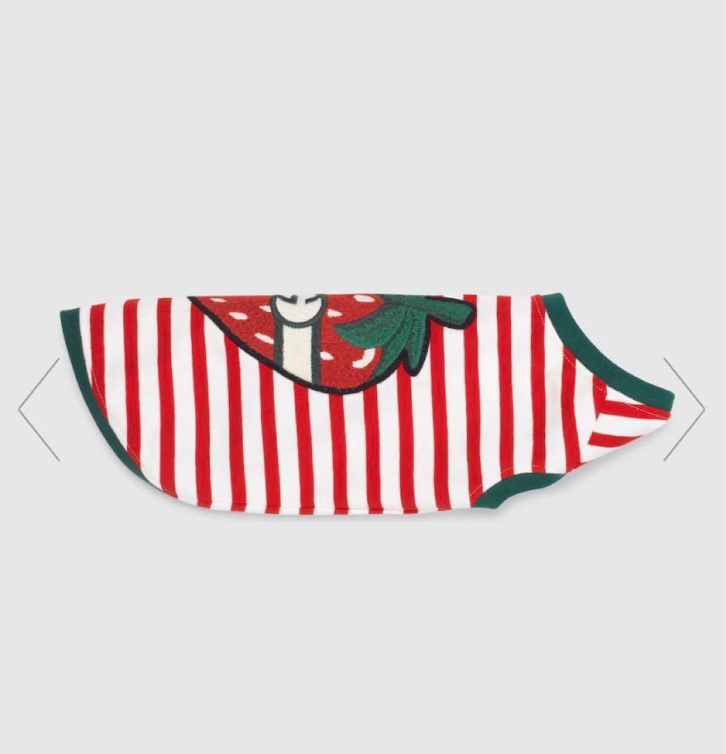 GUCCI ストライプ コットン ペット Tシャツ Mサイズ