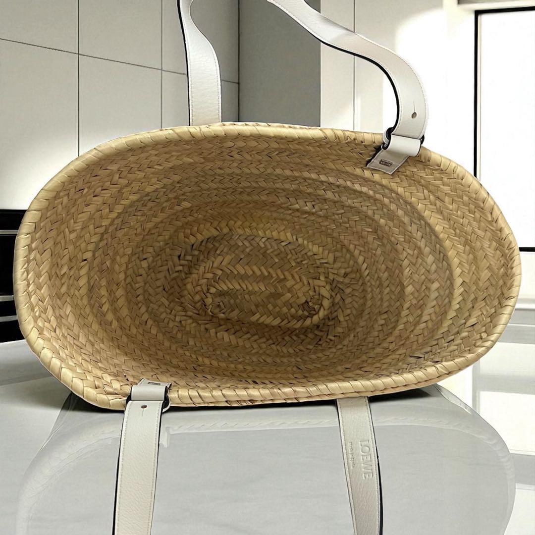 LOEWE バスケットバッグ　ナチュラルホワイト