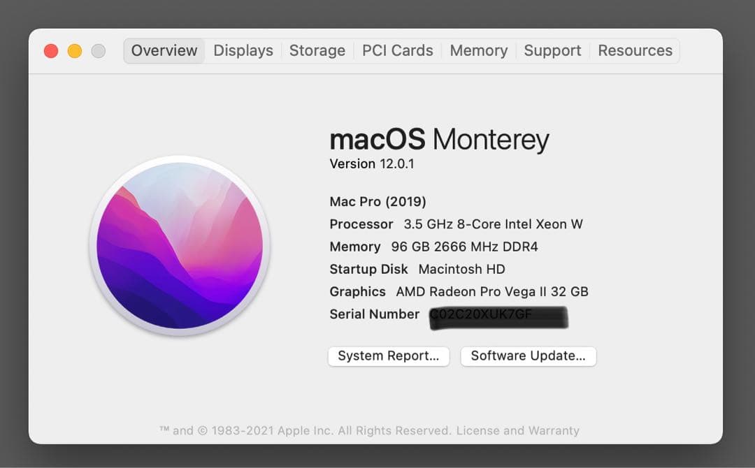 美品 MacPro2019 96GB pro vega ll 32 SSD3TB