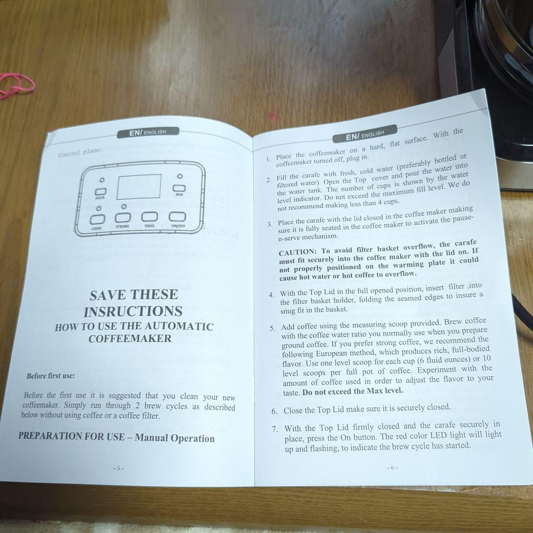 SOKANY コーヒーメーカー デジタルタイマー付き