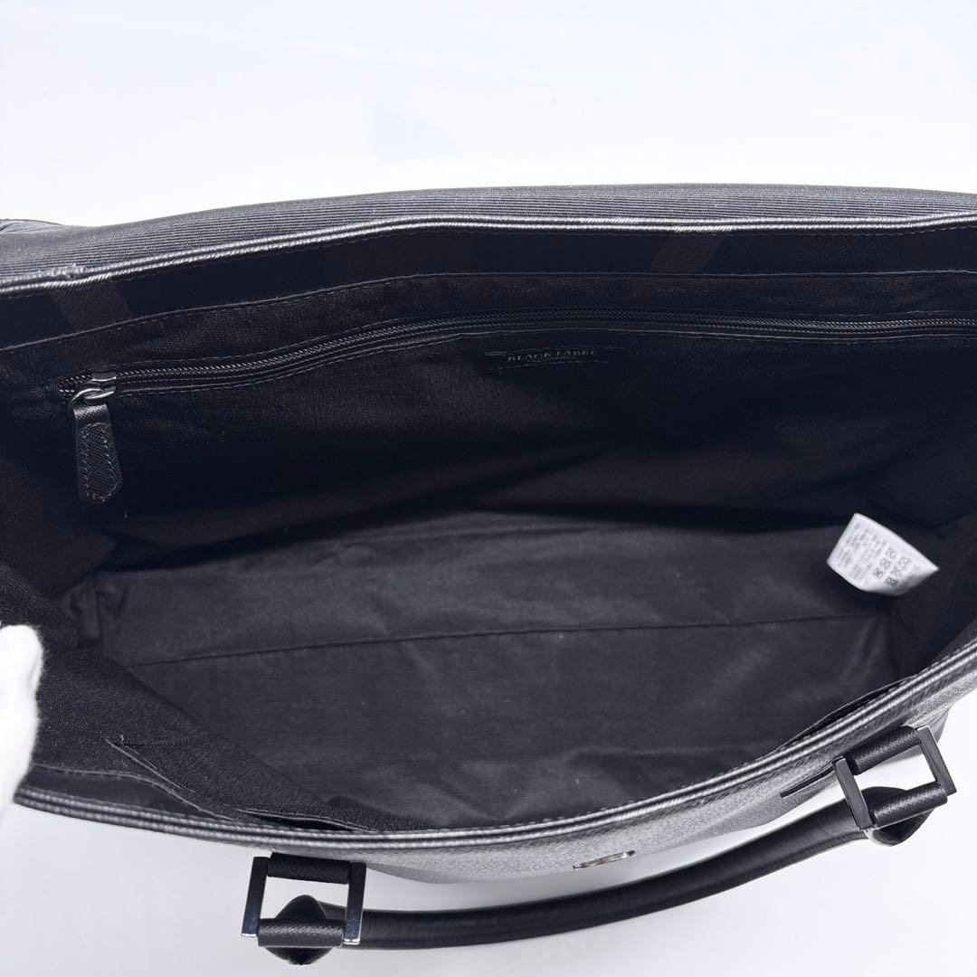 美品 ブラックレーベルクレストブリッジ トートバッグ フラップ レザー チェック
