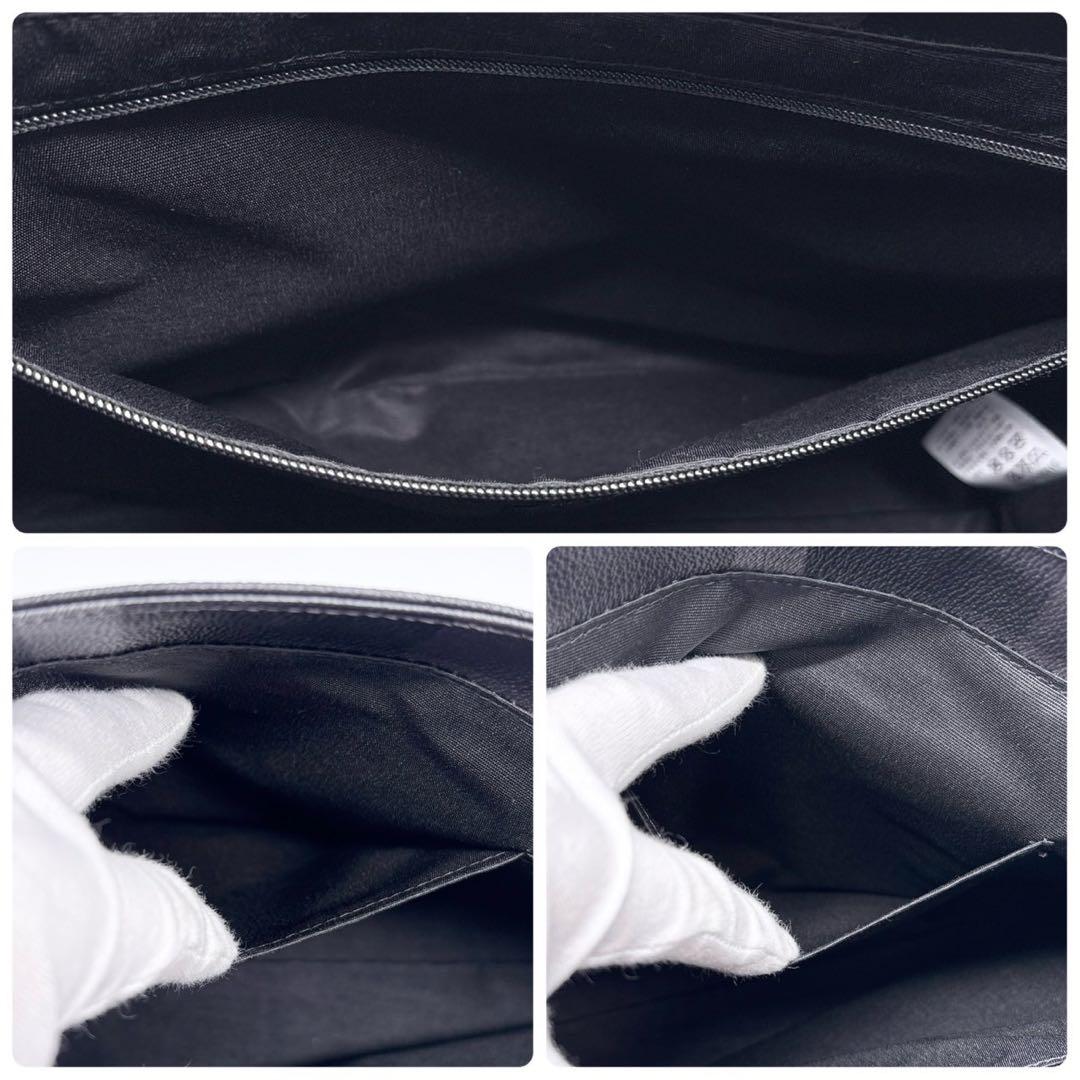 美品 ブラックレーベルクレストブリッジ トートバッグ フラップ レザー チェック