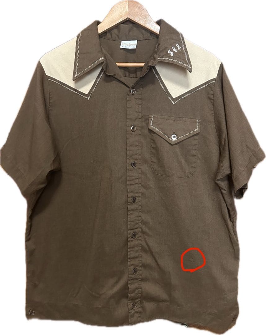 70’S KING LOUIE キングルーイ ボウリングシャツ　刺繍　プリント