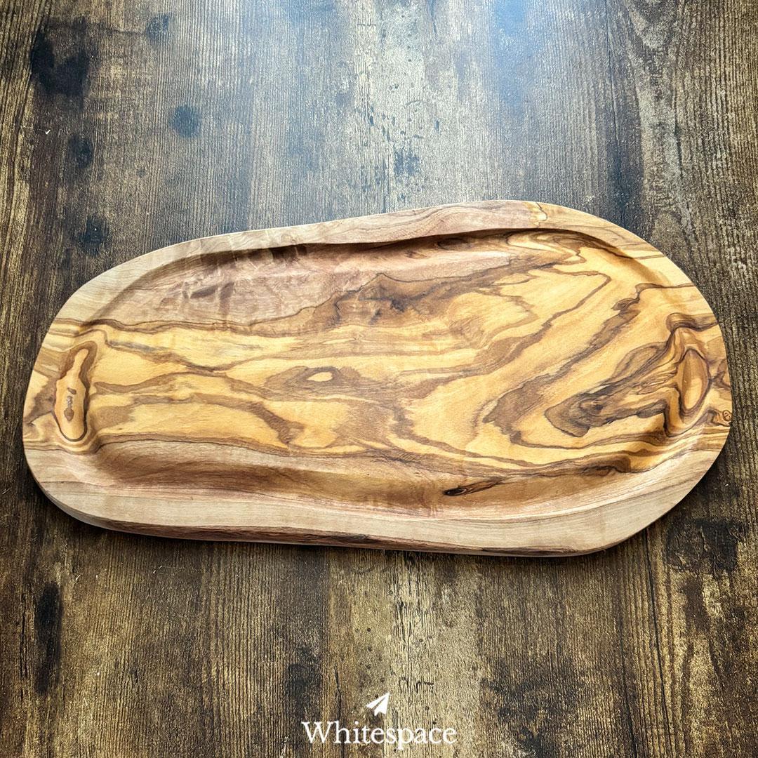 縁 溝付き オリーブウッド カッティングボード まな板 ハンドメイド チュニジア