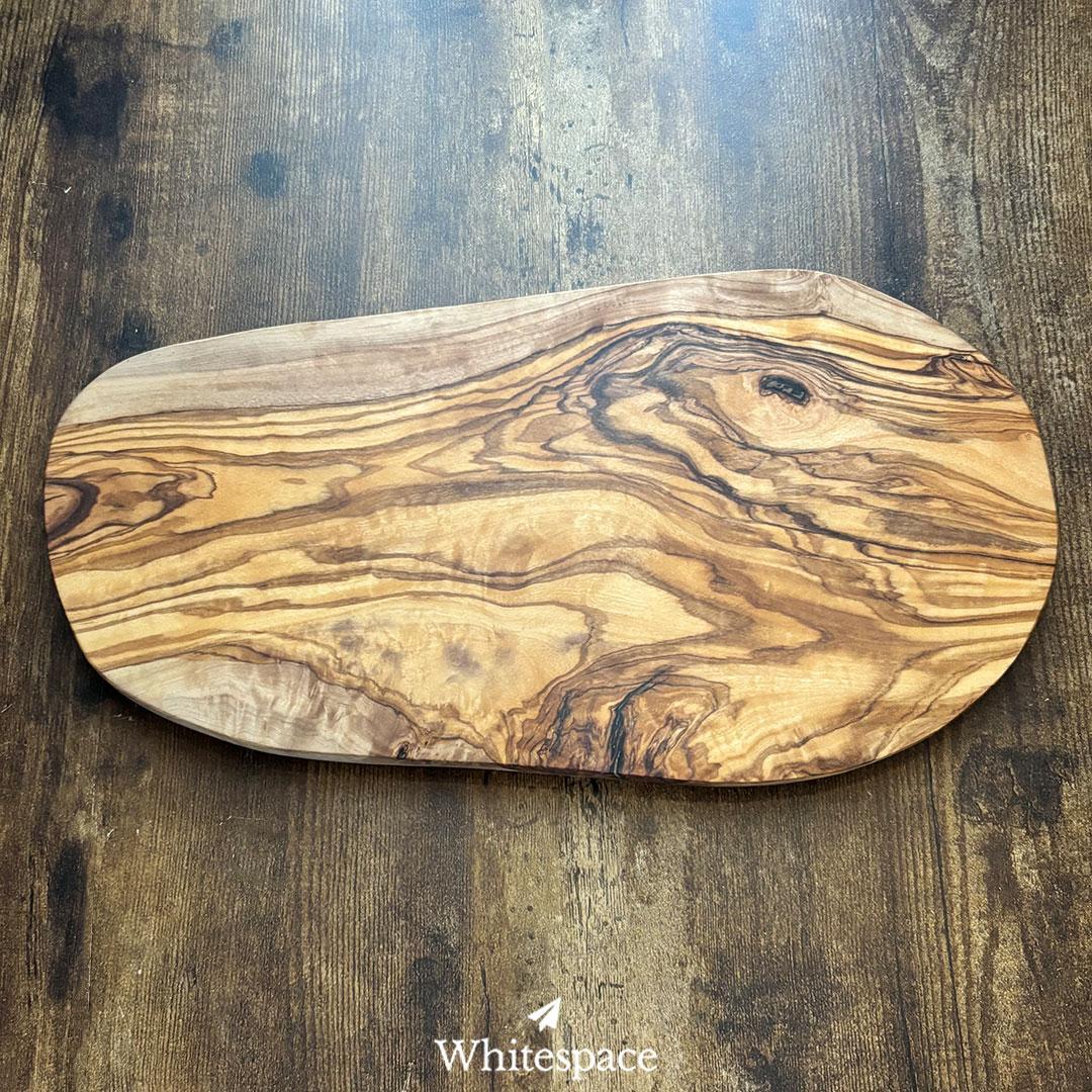 縁 溝付き オリーブウッド カッティングボード まな板 ハンドメイド チュニジア