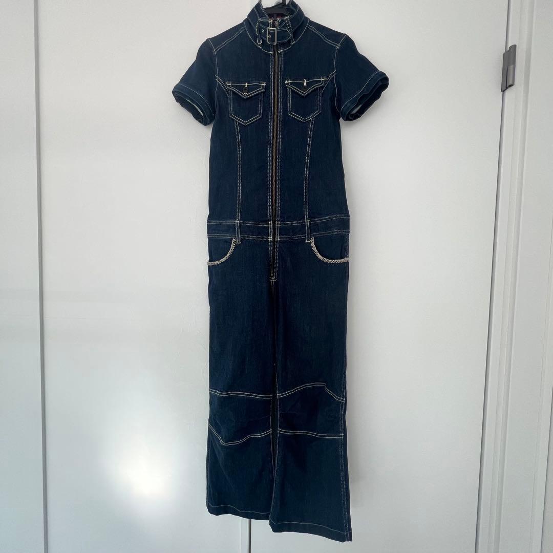 AVIREX アヴィレックス デニム つなぎ 2way 半袖 長袖 M 希少品