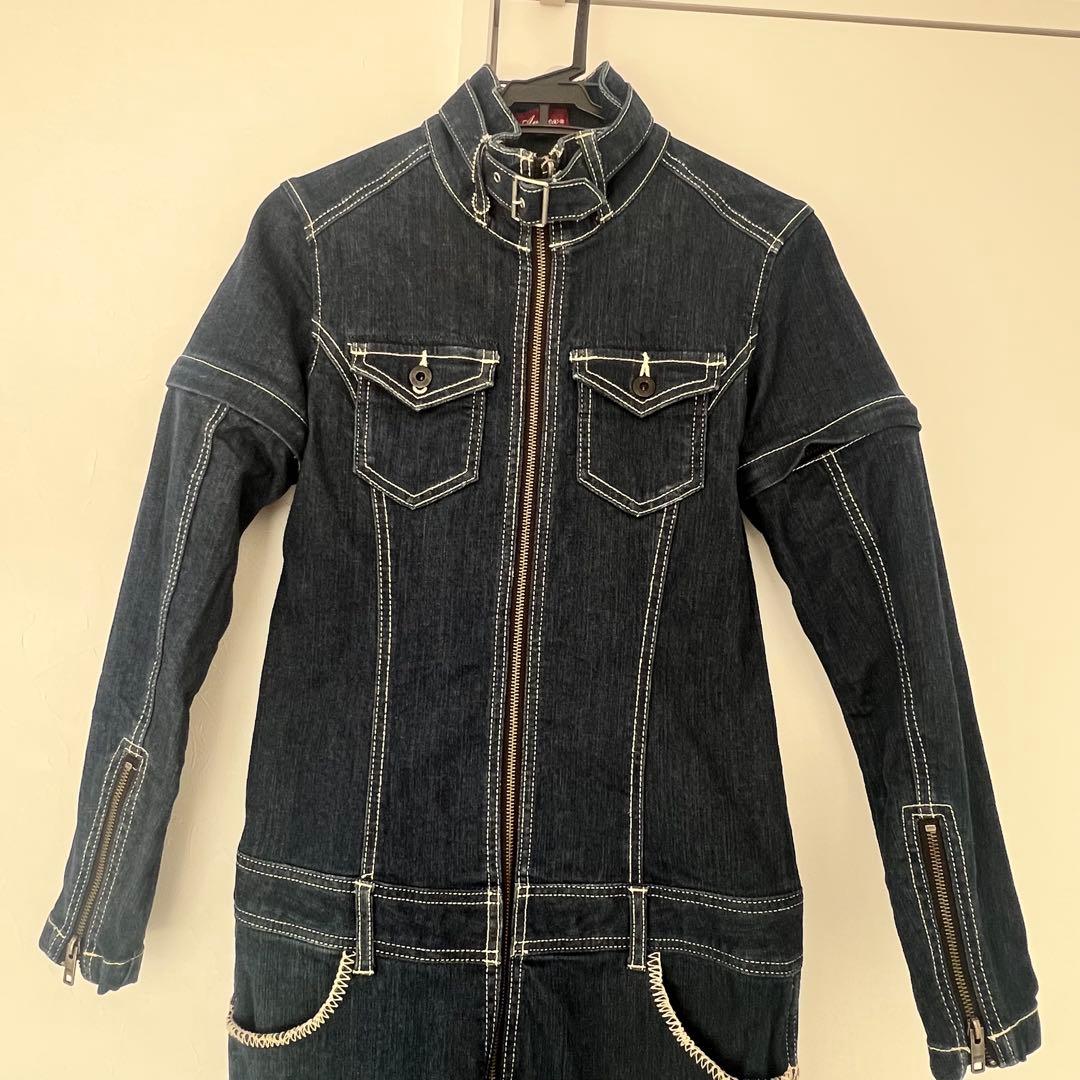 AVIREX アヴィレックス デニム つなぎ 2way 半袖 長袖 M 希少品