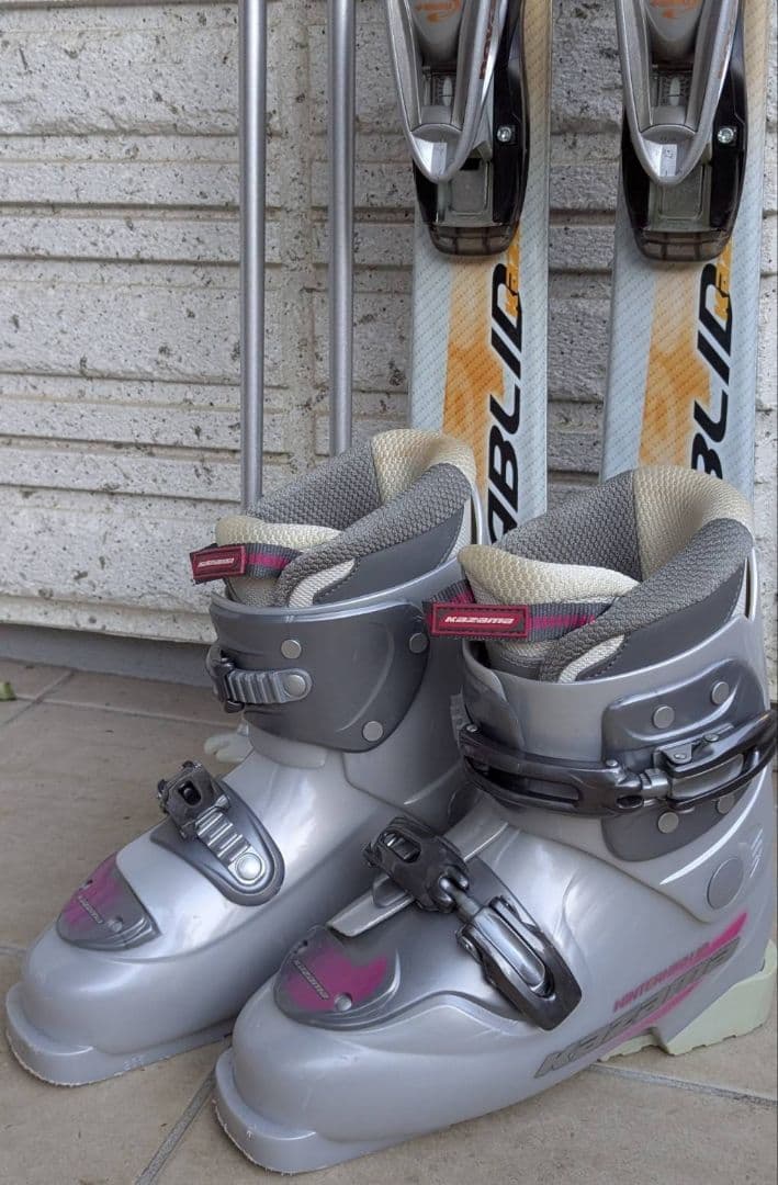 KAZAMA カービングスキー3点セット140cm レディース