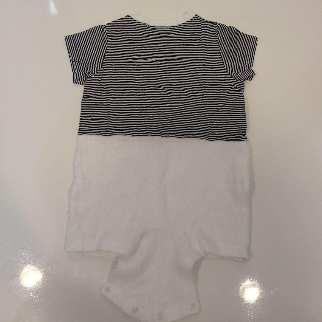 familiar クマ刺繍ロンパース 80cm　水通しのみ✨️