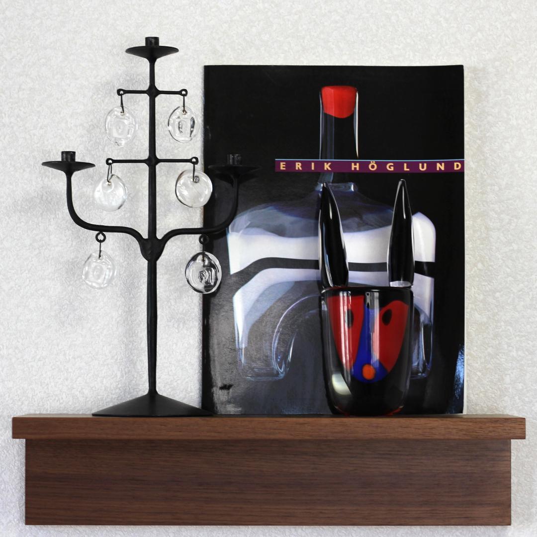 【超貴重な後期作品】エリックホグラン ガラスオブジェ　北欧ヴィンテージ　サイン有