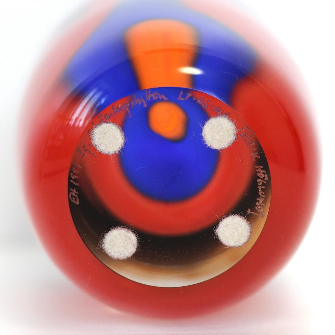 【超貴重な後期作品】エリックホグラン ガラスオブジェ　北欧ヴィンテージ　サイン有