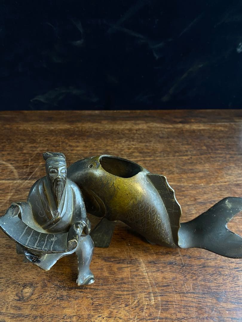 人物銅香炉　美術品　骨董品　金属製　工芸品　香炉