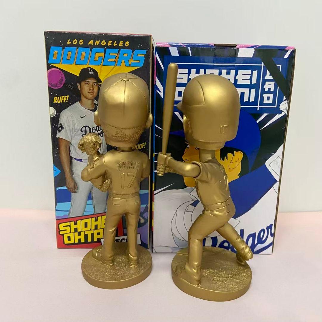 金色　大谷翔平　デコピン　バブルヘッド+ボブルヘッド　ゴールド　ドジャース会員