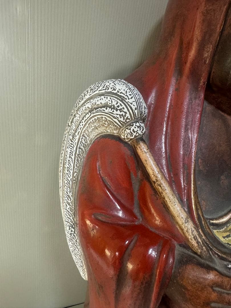 2392 九谷焼　達磨大師像   置物　仏教美術  時代物