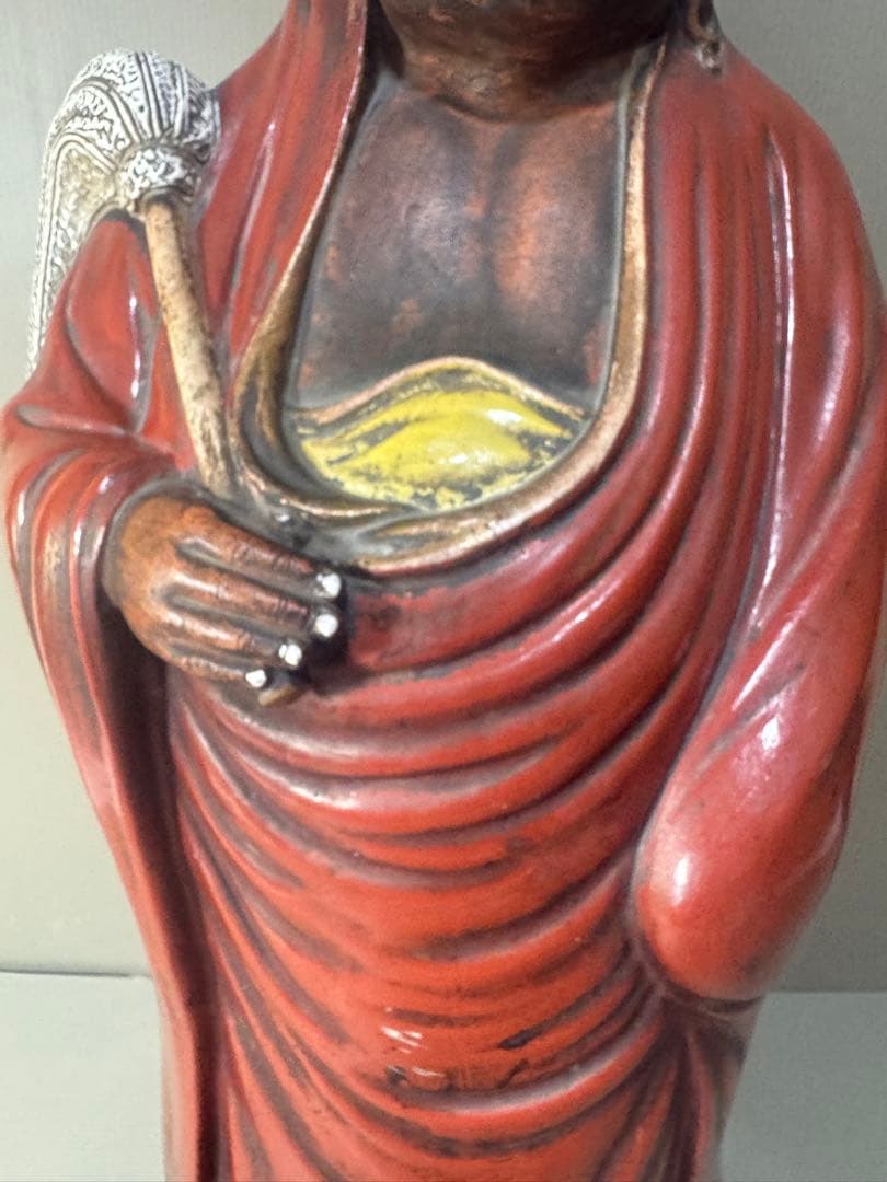 2392 九谷焼　達磨大師像   置物　仏教美術  時代物