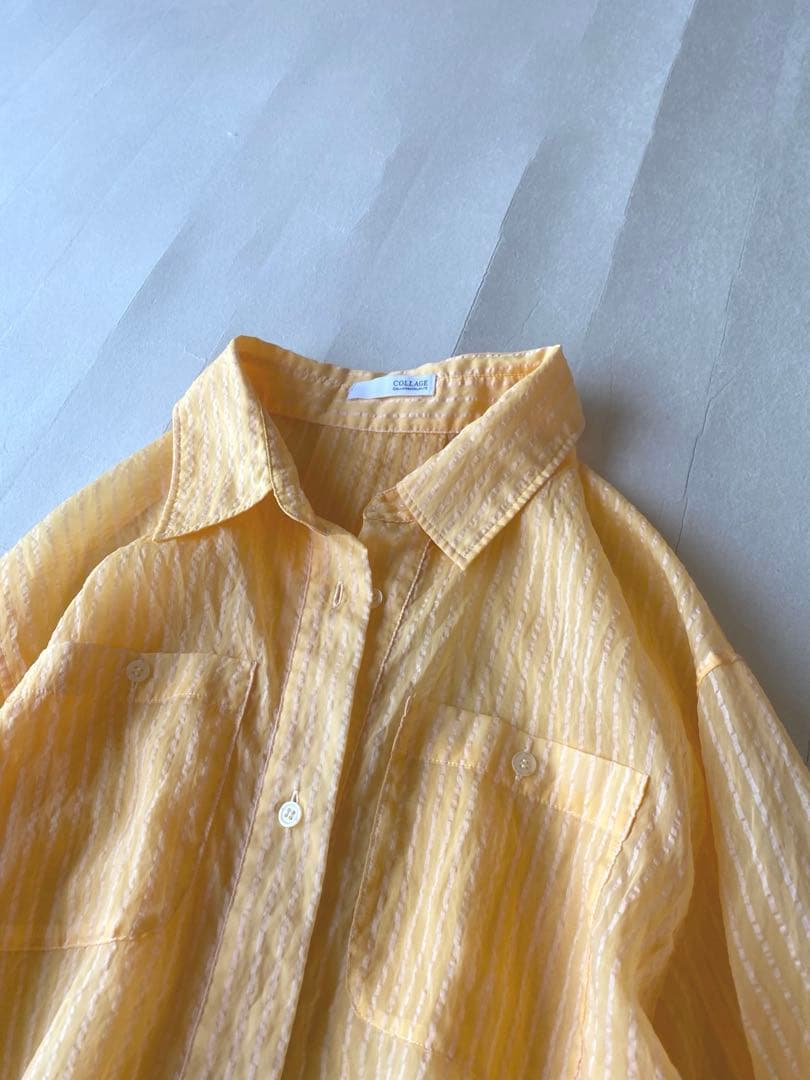 未使用◼️COLLAGEガリャルダガランテ ショート丈シアーシャツ