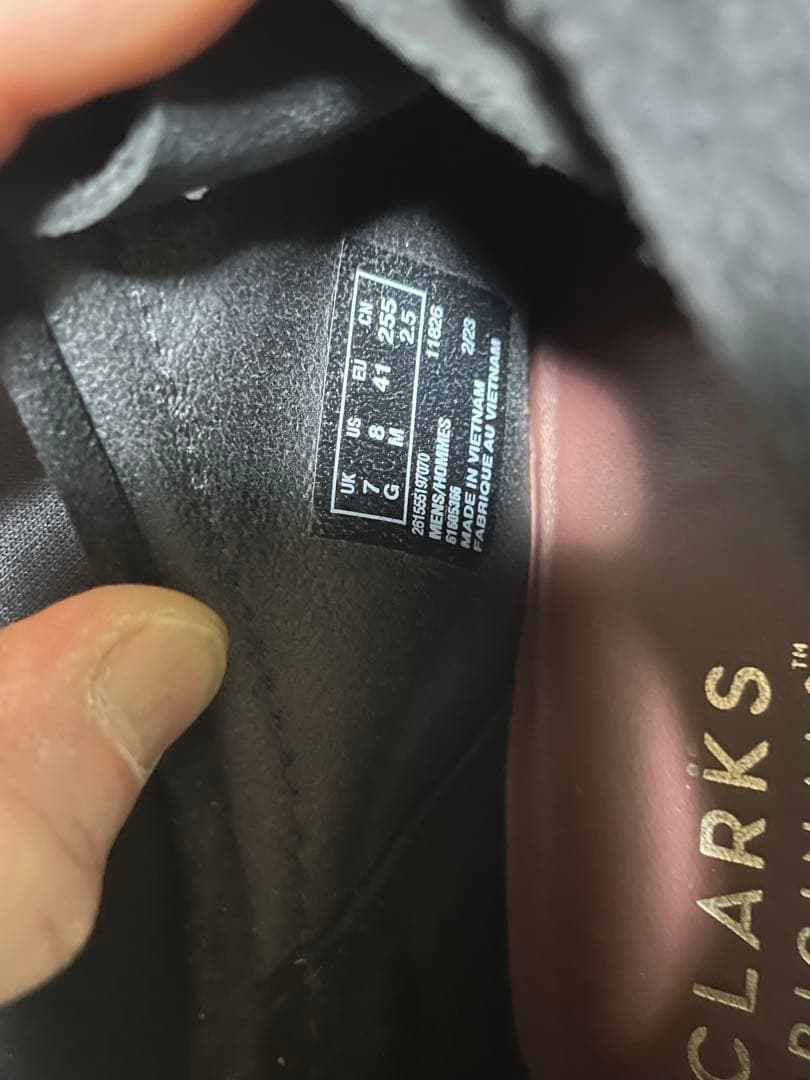 Clarks ワラビー　ブラック uk7 25センチ