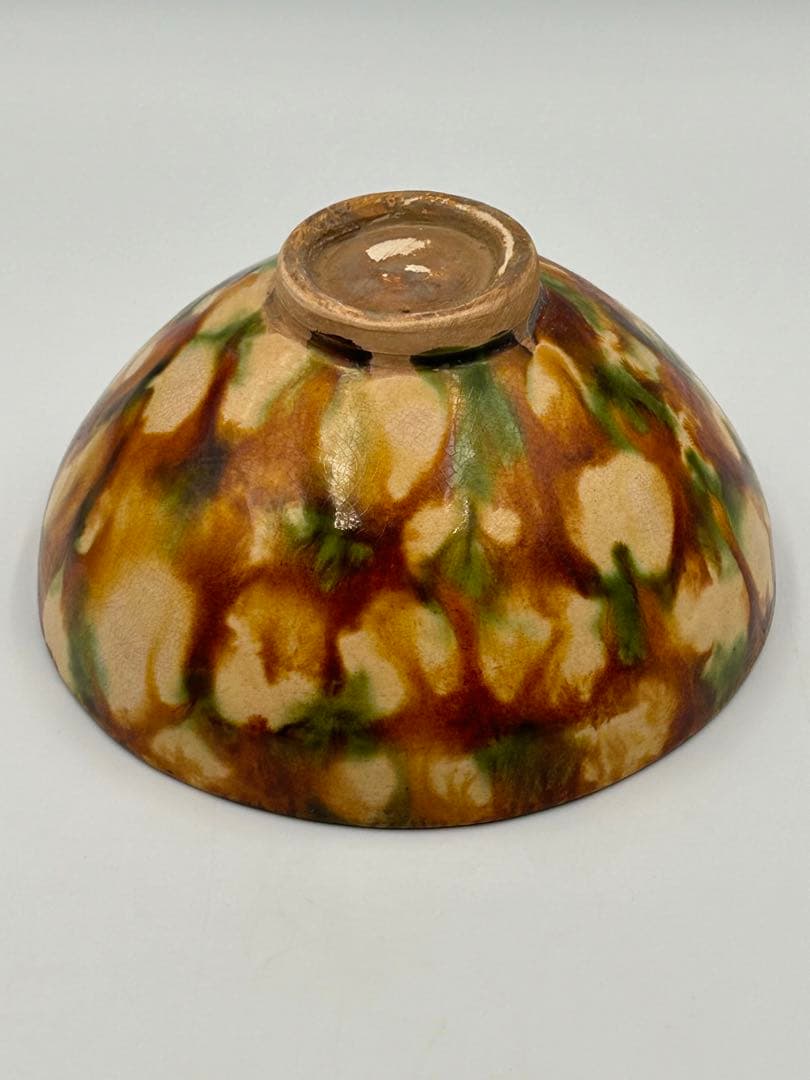 ★0058宋時代 洛阳雷村窯 三彩釉碗 ★茶道具 茶器 古美術