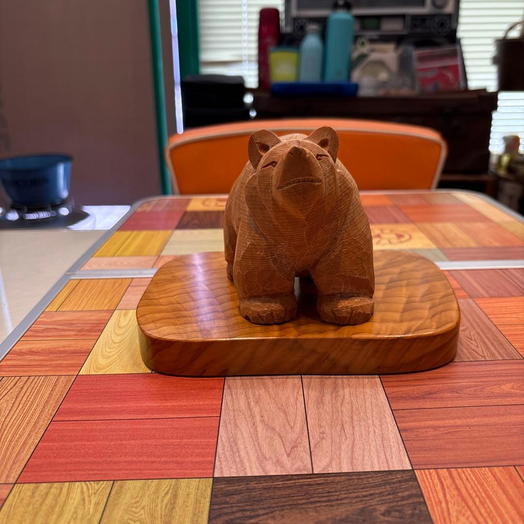 八雲　木彫り熊　レア　ぶさ可愛い