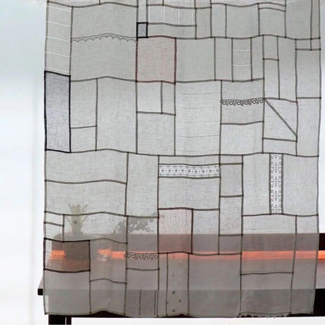 リネンバード　透けるリネンのパッチワーククロス キット　アイスグレー