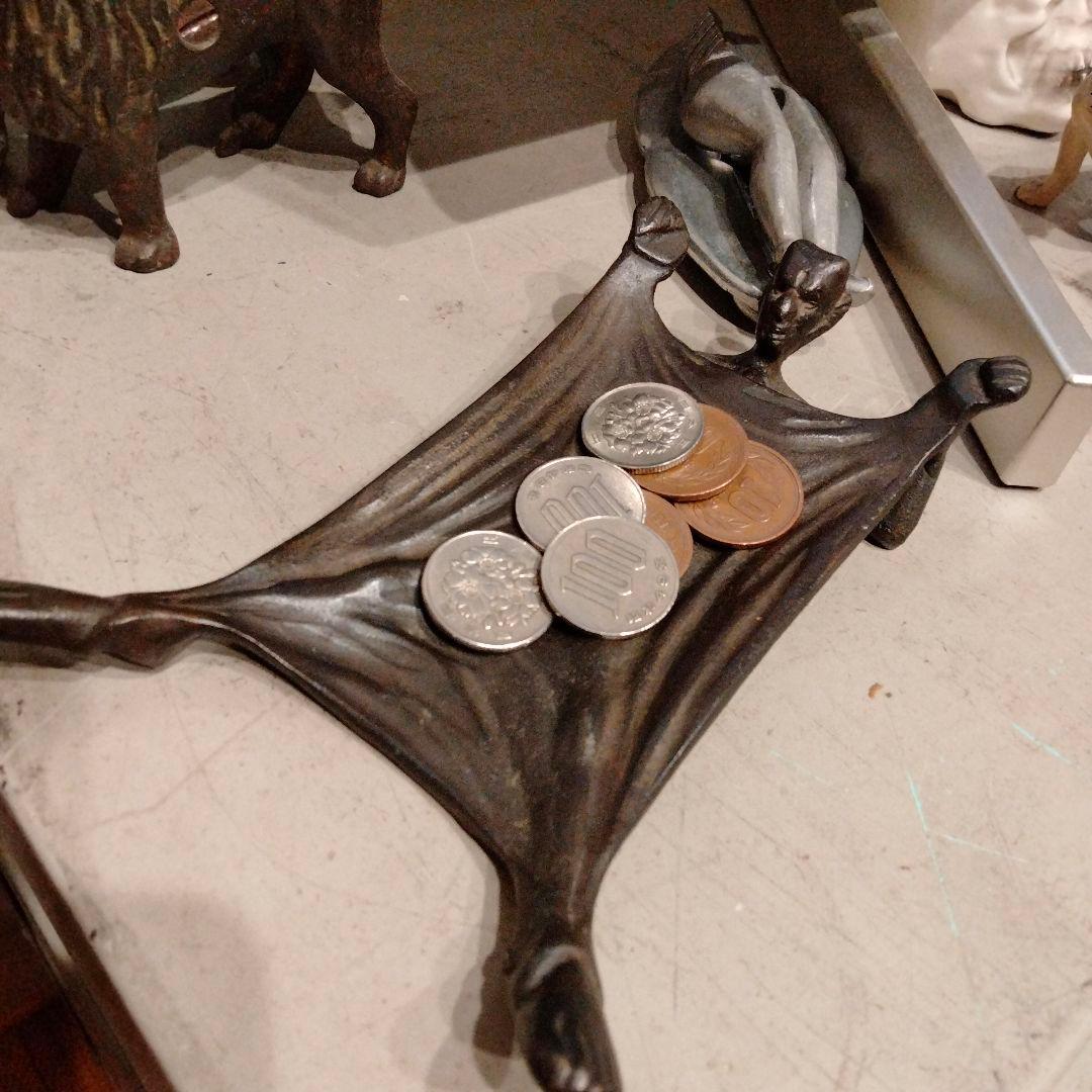 20s 30s レア ビンテージ デビル スカル トレイ ホルダー アンティーク