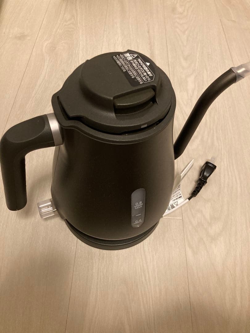 象印電気ケトル 細口タイプ 0.8L セピアブラック