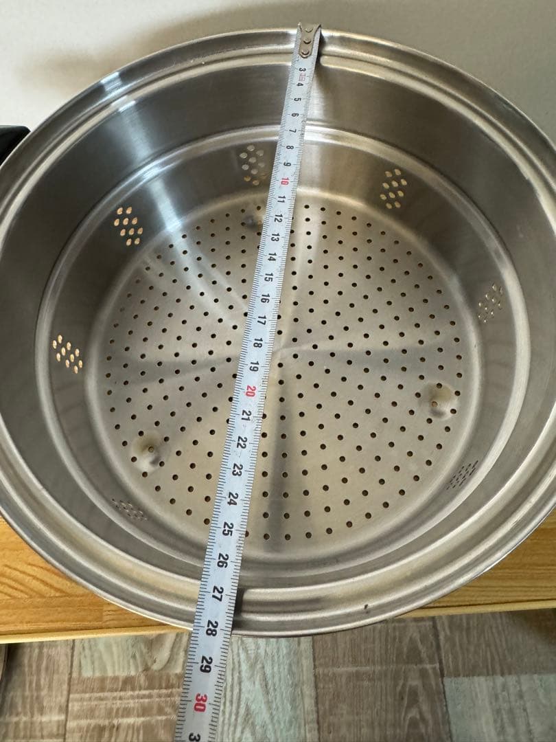 Queen深型鍋　ステンレススチール 蒸し器